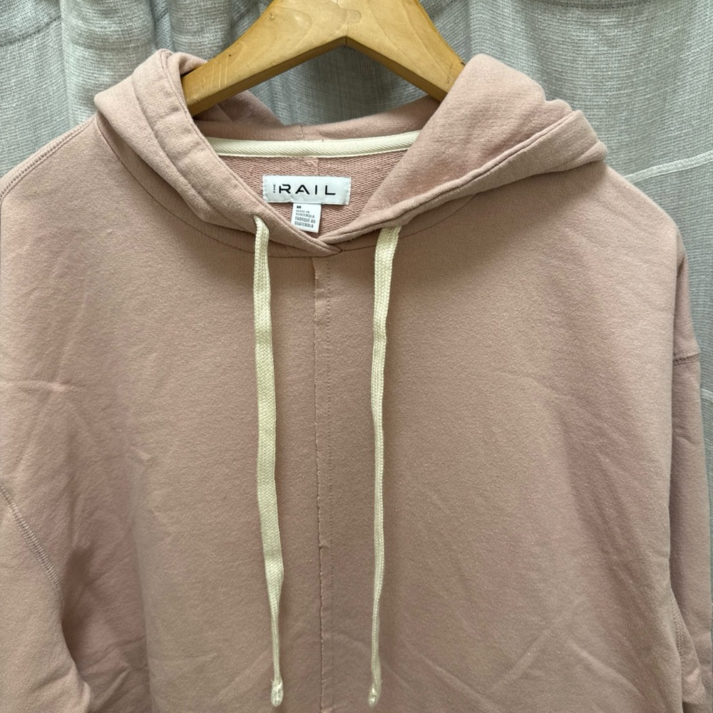 The Rail Blush Pink Hoodie with Cream Drawstrings